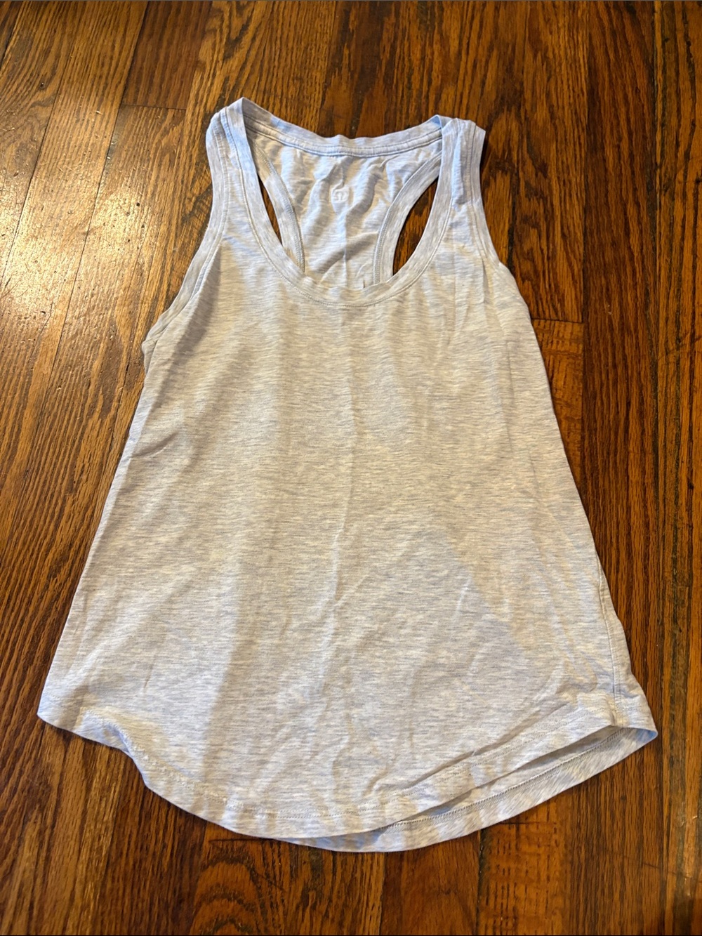 🎉Like New! lululemon athletica Heather Light Gray Racerback Tank
